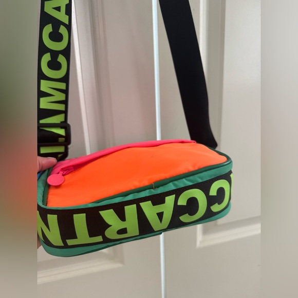 Stella McCartney Kids color block logo strap shoulder bag pink orange neon black - Picture 7 of 10